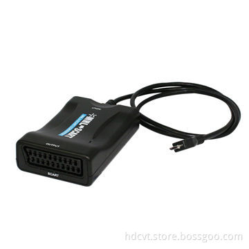 Mini MHL TO Scart converter, convert digital MHL video and audio signal to composite video signal